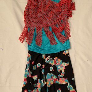 Leo’s Dancewear Red, Blue & Abstract Costume - Large Child